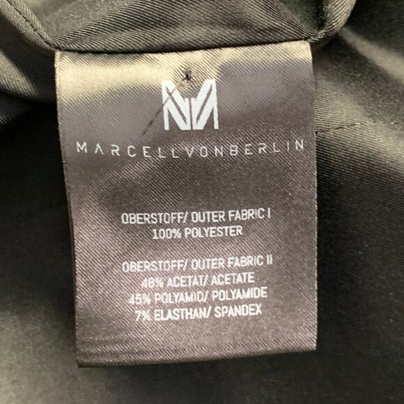 MARCELL VON BERLIN Size 38 Viper Orange Black Jacquard Shawl Lapel Cuffed Suit - Picture 11 of 16